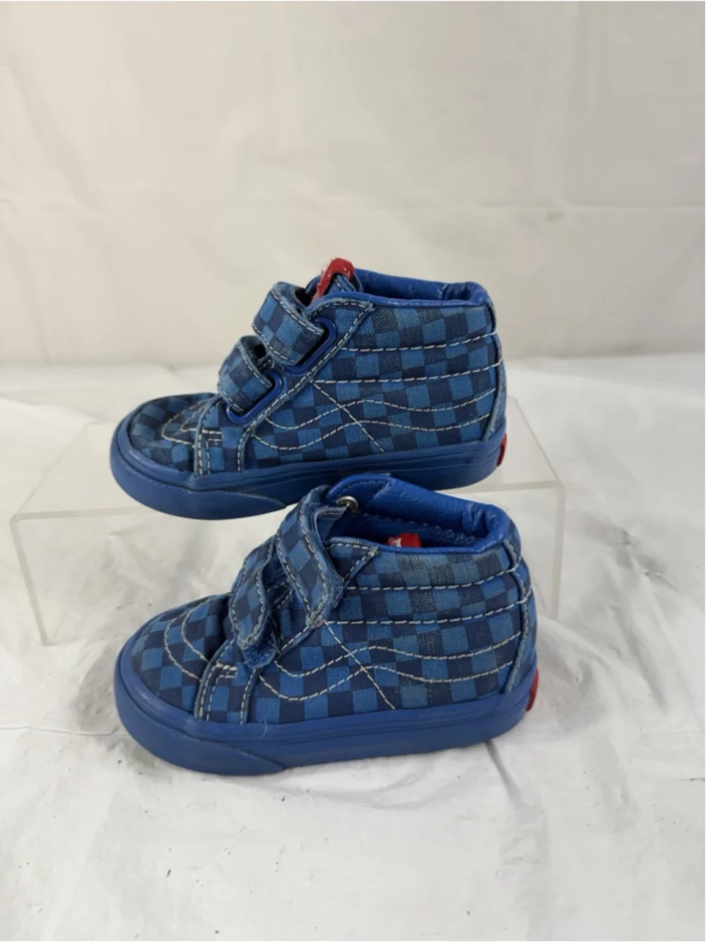 Vans TODDLER Sk8-Mid Reissue V Mono Checkerboard Blue SIZE 5